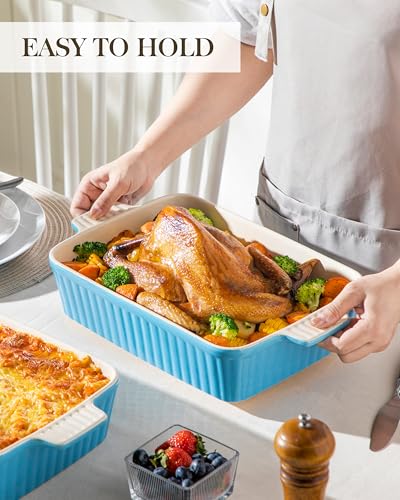 4.4 QT Ceramic Casserole Dishes for Oven