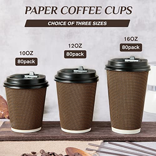 80 Pack 16 oz Disposabel Paper Cups (16OZ)