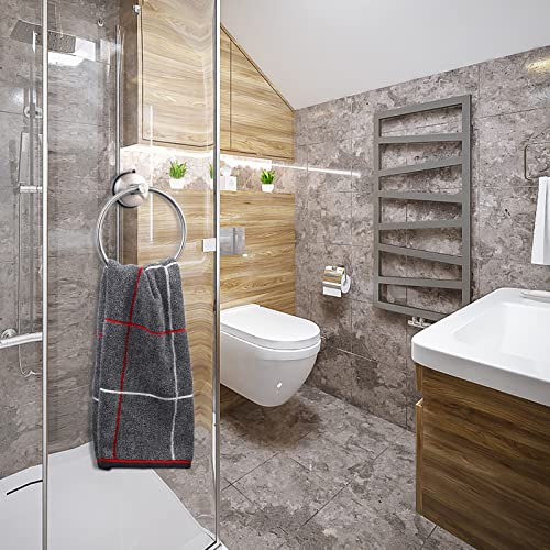Suction Cup Hand Towel Ring Brushed Nickel Hand Towel Holder for Bathroom Wall SUS 304 Stainless Steel Kitchen Towel Hanger (Brushed / Style #07)