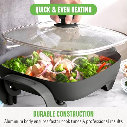 12" 5QT Electric Skillet (Black / 5QT Skillet)