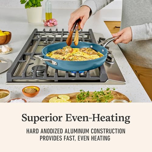 Premier Ceramic Nonstick 12 inch Frying Pan (12" Fry Pan with Lid / Macaron)