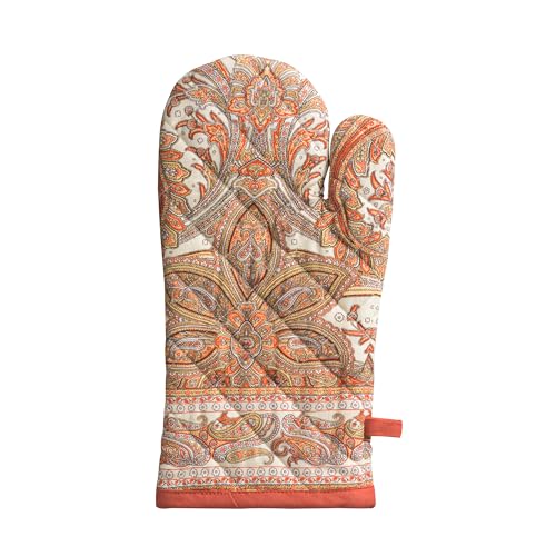 Maison d'Hermine Oven Gloves 100% Cotton Oven Mitt (023 - Kashmir Paisley / 7.5" x 13" (Oven Mitt))
