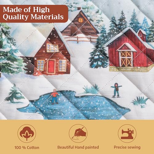 Pot Holders 100% Cotton Potholders (125 - Megeve / 8" x 8" (Pot Holder Pack of 1))