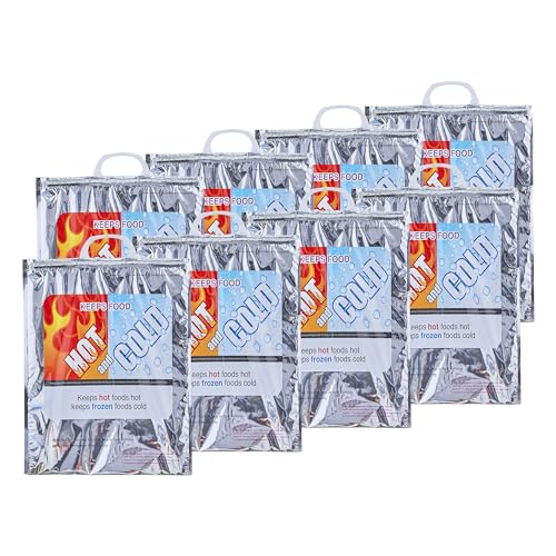 Hot and Cold Insulated Bags for Food Delivery (Medium (Meal and Grocery Size))