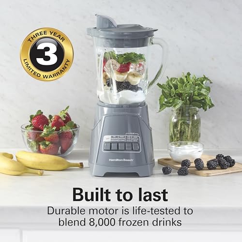 Power Elite Blender For Smoothies With Wave Action System (Gray / 40 Oz. Glass Jar (Pack of 1))