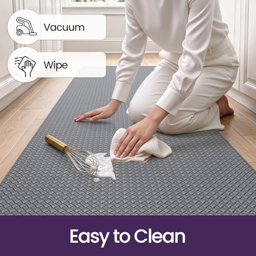 Kitchen Floor Mats Cushioned Anti Fatigue (2-grey / 59"l X 23"w X 0.4"th)