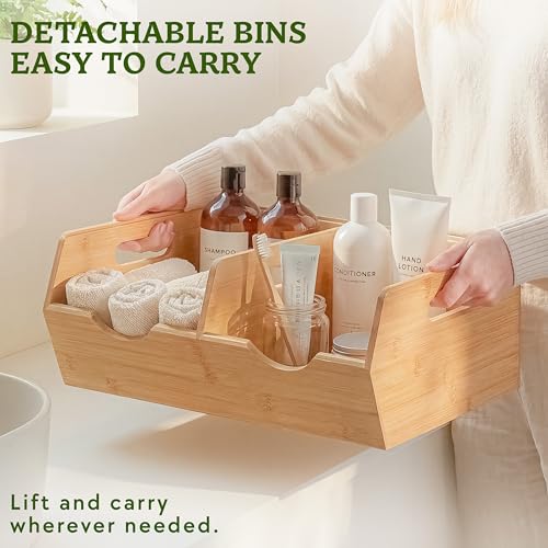 Extra Large Bamboo Pantry Storage Bins (Extra Large ( 3 Pack ))