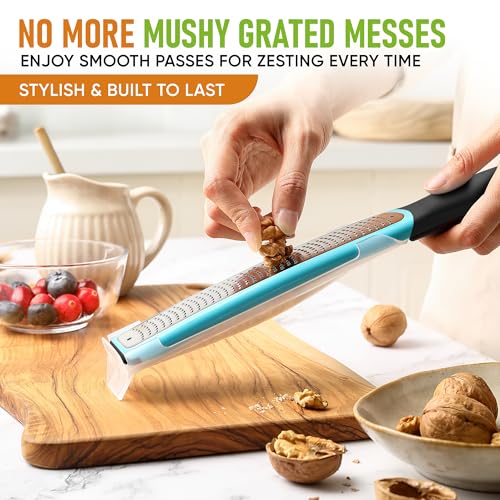 Stainless Steel Lemon Zester (Aqua Sky)