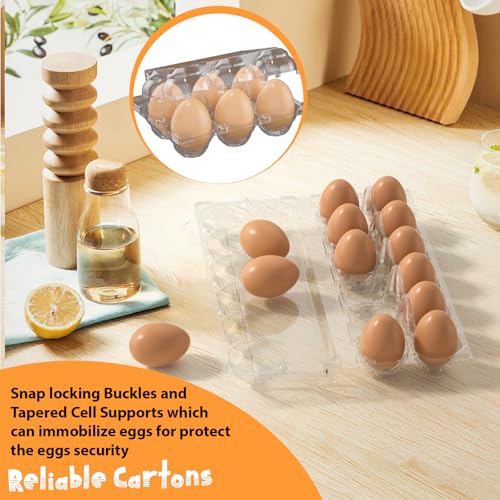 100 Pack Large Egg Cartons Cheap Bulk 12 Count Plastic Egg Containers 2x6 (100Pack-2x6 Large)