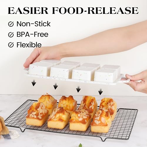 1 Pc Mini Loaf Pans with Metal Reinforced Frame