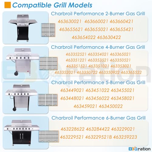 Grill Parts for Charbroil Performance 5 Burner 463448021 463449021 463450022 463451022 463455021 (17inch (5B Kit))