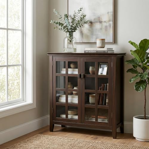 Artisan 38" Wide Solid Wood Cabinet in Brunette Brown (Tobacco Brown / 16.1"D x 38"W x 40.6"H)