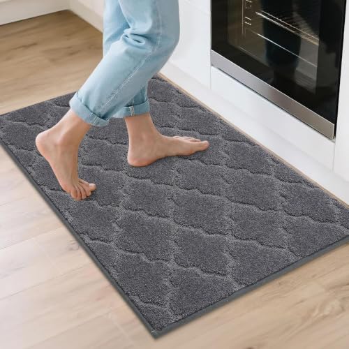 Kitchen Rugs Non Slip Washable 24"x36" (Dark Grey / 24"X 36")