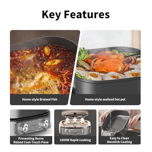6 Quart Electric Skillet (Grey)