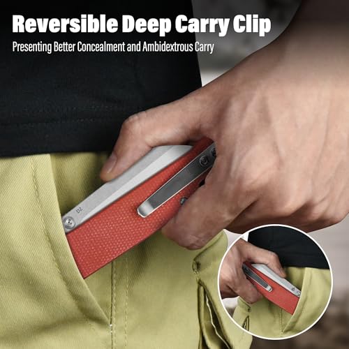 Penguin V2 Folding Pocket Knife (Red)