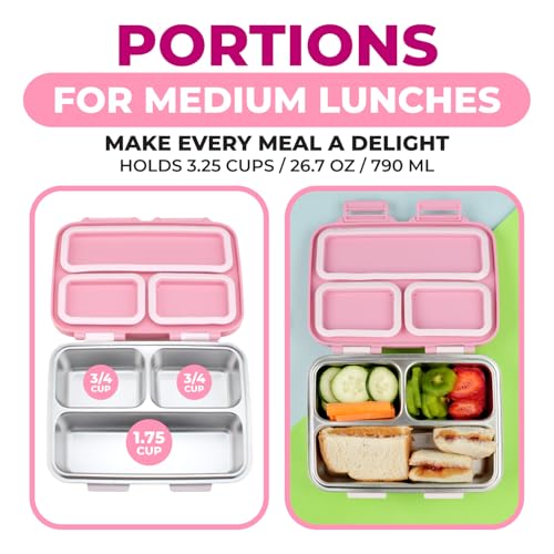 Stainless Steel Bento Box Lunch Container for Kids Adults
