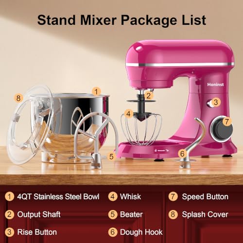 4QT Electric Stand Mixer (Rose)