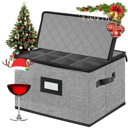 Quilted Wine Glass Storage Box