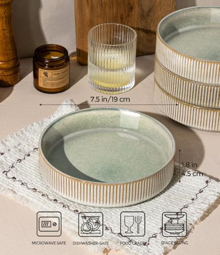 7.5 Inch Pasta Bowls Set of 4 (Set of 4 / Sage Desert)