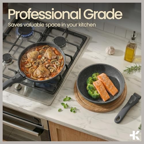 Bakken 17 Piece Ceramic Coated Aluminum Cookware Set (Dark Gray)