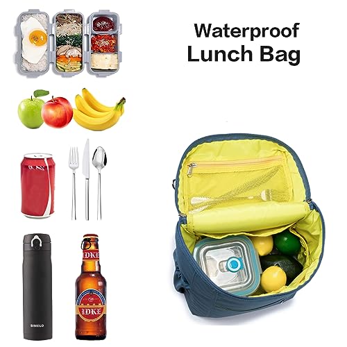 NOL Insulated Lunch Bags for Women Cooler Bag Lightweight Nylon Waterproof Lunch Box for Work