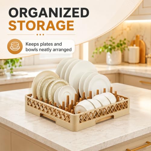 1 Pack Commercial Dishwasher Tray Rack (Yellow / Peg Dish)