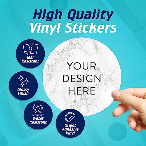 100 Custom Vinyl Stickers (100 Count)