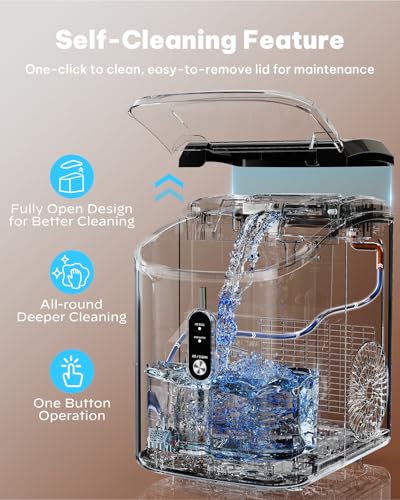 Nugget Ice Maker Countertop (Stainless Steel-Upgrade / 36lbs)