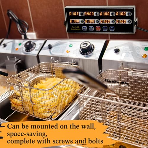 3 Pack 8 Channel Kitchen Timers for Cooking (8 Channel)