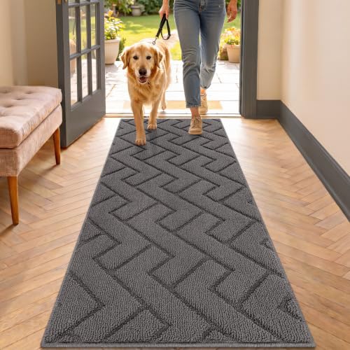 Dirt Trapper Indoor Doormat (Grey / 48" x 20" (Rectangular))