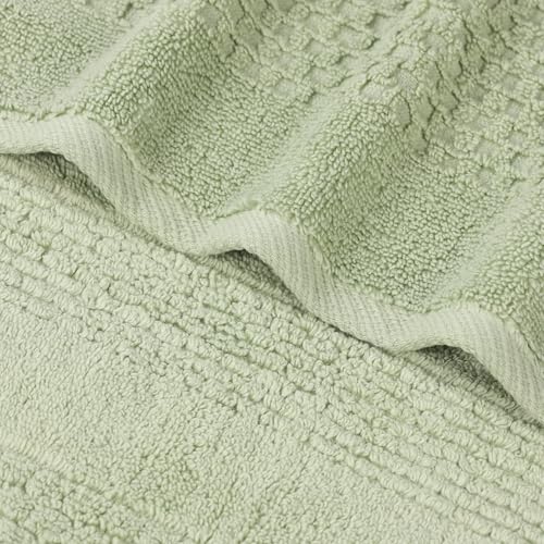 Playa Zero Twist Cotton Medium Weight Towels (9 Piece Towel Set / Green)