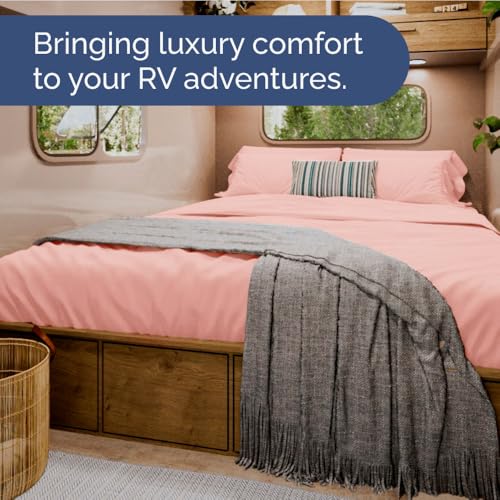 Short Queen Size 4 Piece Bed Sheet Set (31 - Baby Pink / Short Queen)