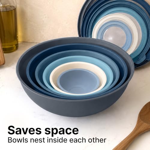 12 Piece Plastic Mixing Bowls with Leak (452.48 Count)