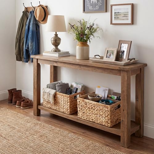 Wicker Storage Baskets for Shelves (Natural (Water Hyacinth) / 13"L x 8¼"W x 7"H)