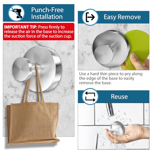 Suction Cup Hooks for Shower (2 Count)