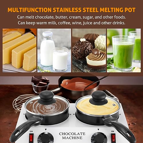 Chocolate Melting Pot Electric Chocolate Melter Warmer Dual (Double Pots)