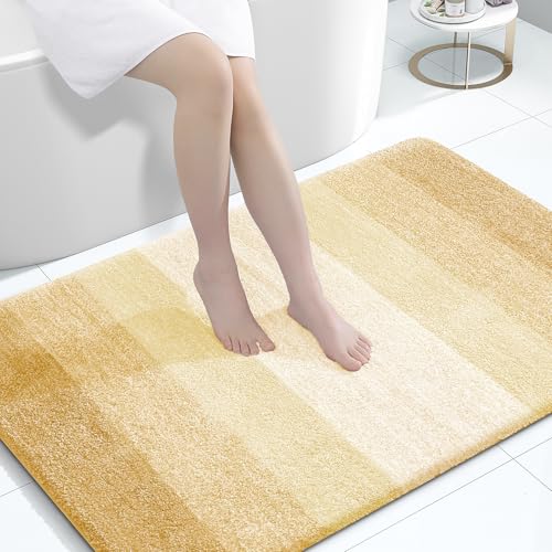 Large Bathroom Rugs 44x32 (44" X 32" / Light Yellow)