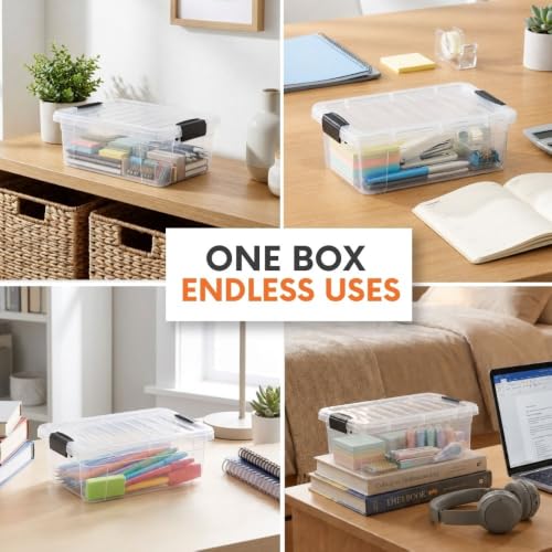 1.27 Quart Clear Plastic Storage Containers with Lids (1.27 Quart)