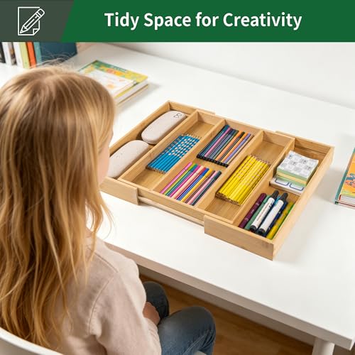 Drawer Organizer Kitchen Utensils (Natural / Medium)