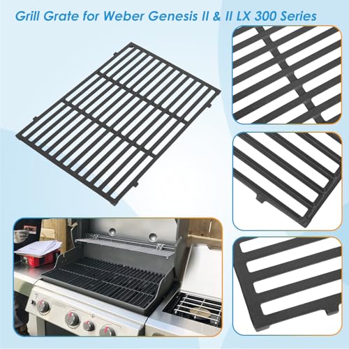 66095 18.75" Grill Grates for Weber GS4 Genesis II 300 and Genesis II LX 300 Series (18 3/4" x 13 1/4"CI)