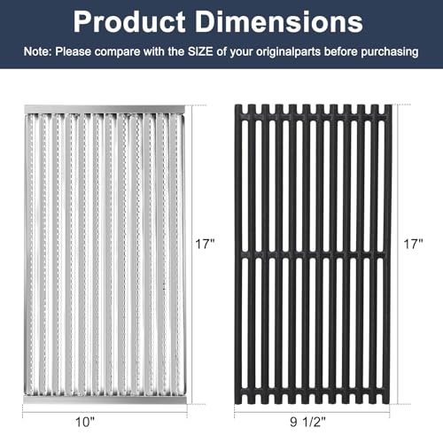 Grill Replacement Parts for Charbroil 463242716 463257520 463242715 463276016 (3-Burner Complete Accessory Set)