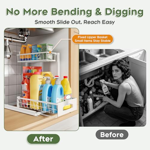 Under Sink Organizer (2 Pack / White)