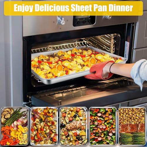 16x12 Inches Stainless Steel Jelly Roll Pan (2 Count)