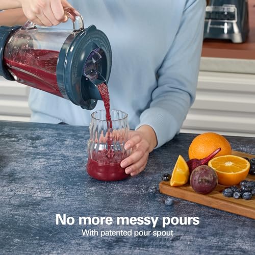 Power Elite Blender For Smoothies With Wave Action System (Kitchen Makeover Blue / 40 Oz. Glass Jar (Pack of 1))