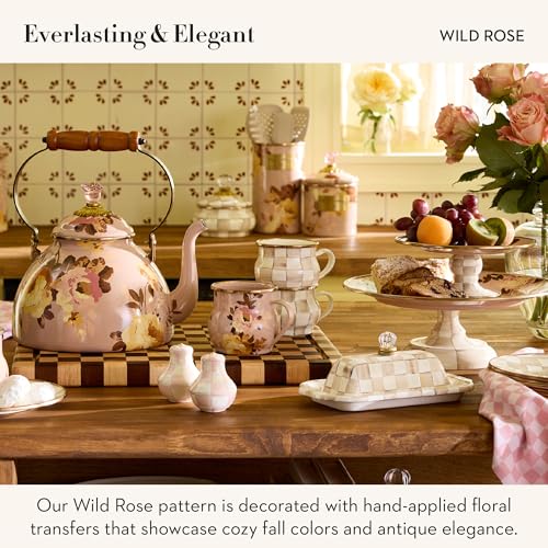 Enamel Utensil Holder (Mauve Wild Rose)