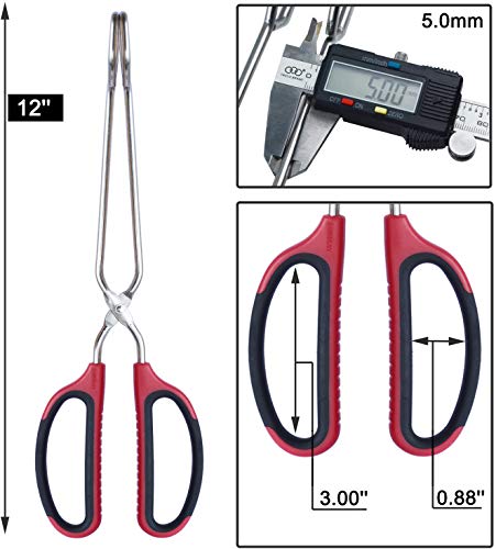 Stainless Steel Scissor Tongs with Comfort