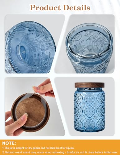 Glass Jar with Airtight Wood Lid
