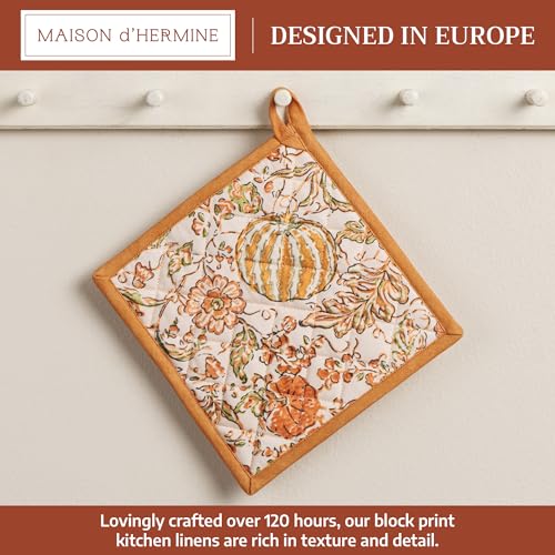 Pot Holders 100% Cotton Potholders (127 - Pumpkin Spice / 8" x 8" (Pot Holder Pack of 1))