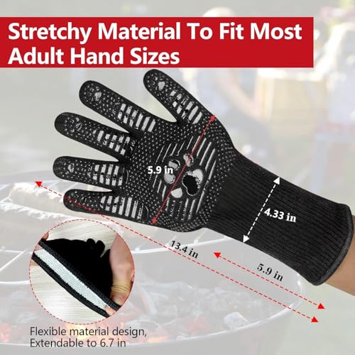 Lengthen BBQ Gloves (Bear Paw- Black / Long)