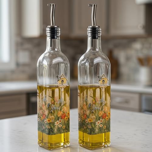 17oz Glass Olive Oil & Vinegar Dispenser Set